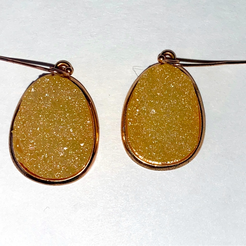 Semi-Precious Dyed Druzy Earrings